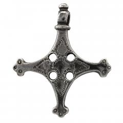 Kors med keltiskt ursprung (svartoxiderad, ca 54mm) - 54x46x7mm