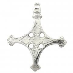 Kors med keltiskt ursprung (försilvrad, ca 54mm) - 54x46x7mm